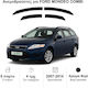 Heko Set of Windbreakers Front and Rear Car Dark Fime for Ford Mondeo 4pcs
