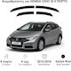 Heko Set deflectoare de vânt Dark Fime pentru Honda Civic 4buc