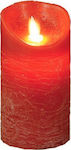 Lianos Christmas Red Battery Candle 17.5x8cm