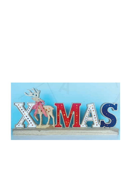 Aca Iluminată De Crăciun Din lemn Figurină Semnează Înălțime 45cm. Wooden Xmas 2