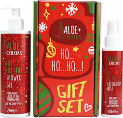 Aloe+ Colors Women's Body Cleansing Cosmetic Set Christmas Ho Ho Ho Suitable for All Skin Types with Body Mist / Bubble Bath 500ml
