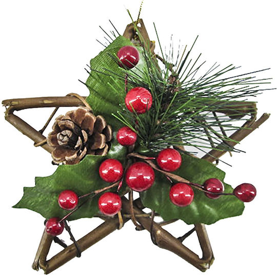 XMASfest Plastic Christmas Decorative Pendant Star 15x15cm Red