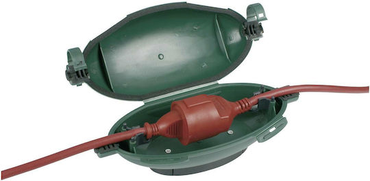 REV Safe Surface Mounted Electrical Box IP44 extragross for Extension Cable in Green Color
