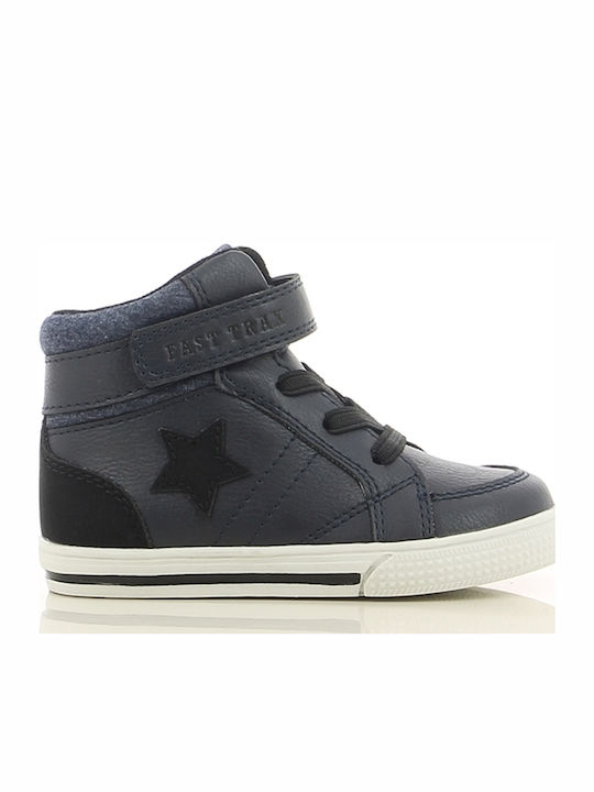 Kids Sneakers High with Scratch Blue