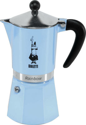 Bialetti Rainbow 0005043 Stovetop Espresso Pot 6 Cups Albastru