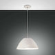 Fabas Luce Casale Pendant Light Single-Light Bell for Socket E27 White