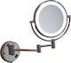 Morris Magnifying Round Bathroom Mirror Led made of Stainless Steel 23x23cm Silver