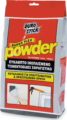 Durostick Super Flex Powder Шпакловка на бетонна основа Акрил Гъвкава фиброармирована циментова мазилка за попълване на пукнатини 1-15мм Бял 250гр ΝΤΦΠ04