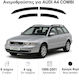 Heko Set of Windbreakers Front and Rear Car Dark Fime for Audi A4 4pcs