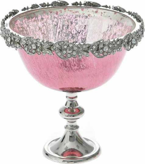 Iliadis Obstschale Glas Rosa 20x20x22cm