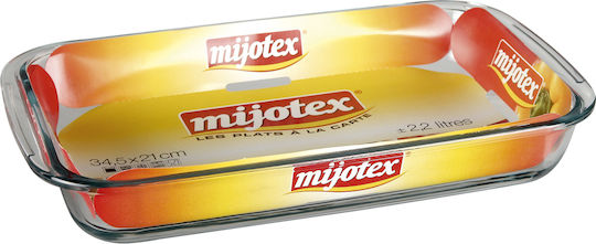 Mijotex Glass Rectangular Heat-Resistant Cookware 2200ml