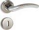 Conset Lever Middle Door with Rosette C1645 C1645S05S04 Pair with Rosette Nickel / Chrome