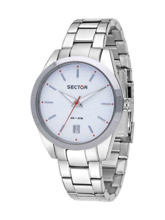 Sector Men's Watch 39mm Battery with Silver Metal Bracelet