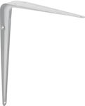 F.F. Group Heavy-Duty Metallic Corner Shelf White 300x350mm 25750