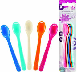 Nip Baby Set with Spoons made of Plastic Multicolored 5pcs