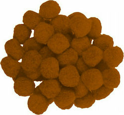 Mondi Pom Pom de Artizanat Brown cu Diametru 25mm Set 50buc