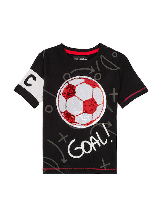 Desigual Tricou pentru copii Negru T-Shirt Manolo