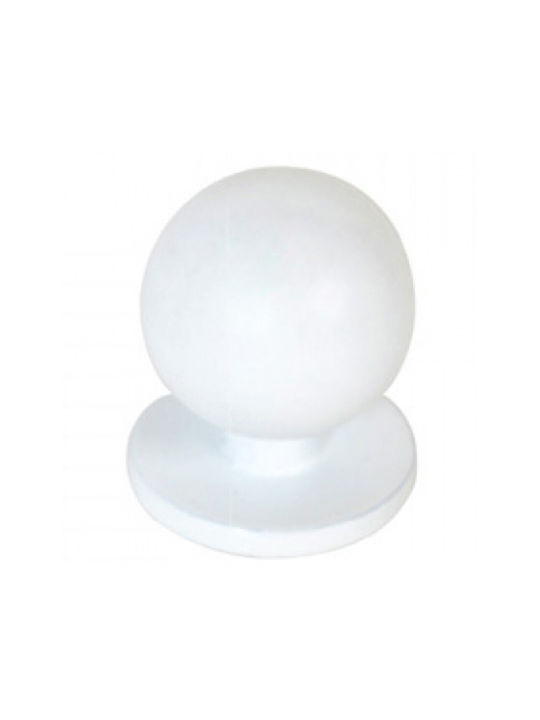 Import Hellas 6050 Knob Furniture made of Metallic in White Color D20mm 6050 1pcs
