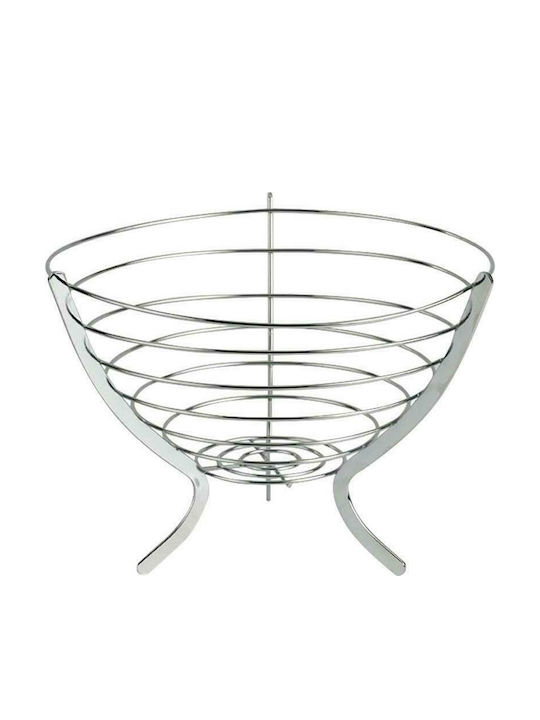 Espiel Fruit Bowls & Basket Metallic Silver 30x30x21εκ.