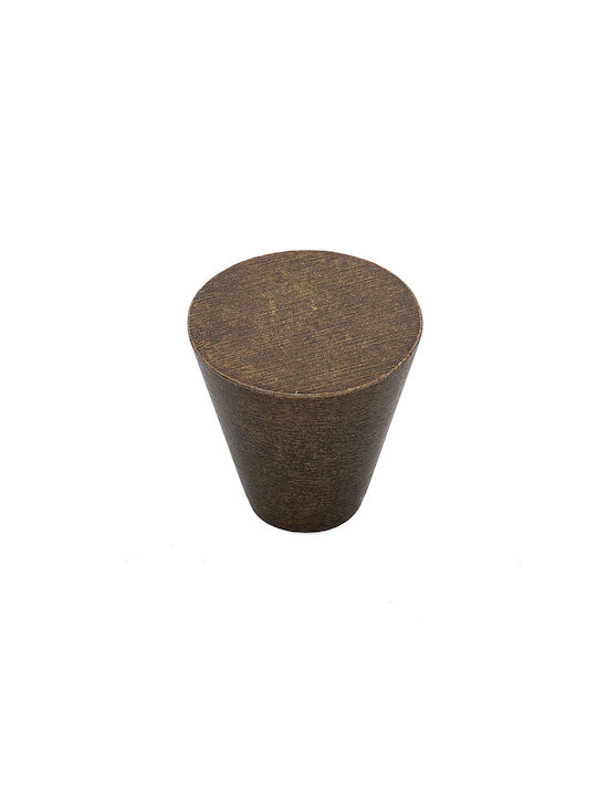 Roline 649 Antik Knopf Möbelgriff aus Zamak in Bronze Farbe 19mm 649 1Stück