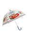Chanos Kids Curved Handle Umbrella Cars with Diameter 96cm Transparent