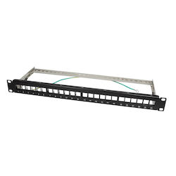 LogiLink Patch Panel Keystone για Rack 1U 19" 24 Θυρών