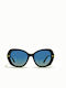 Mohiti Hot Shot Women's Sunglasses with Black Plastic Frame and Blue Polarized Lens AT8109 BL