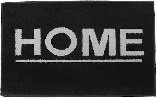 Sdim Covor de Intrare Mochetă cu Suport Antiderapant Fashion Home Negru 40x67buc Grosime 12mm