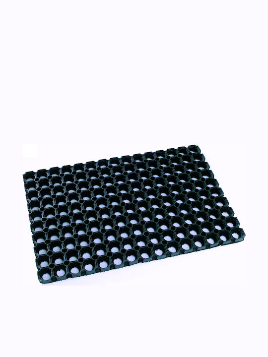 Sdim Non-Slip Rubber Doormat Domino Black 80x120εκ. 22mm Thickness