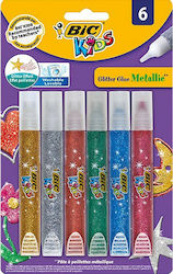 BIC Kids Lipici Sclipici Multicolor Metallic 6 Bucăți