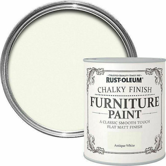 Rust-Oleum Furniture Paint Chalky Finish Chalk Paint Antique White 125ml