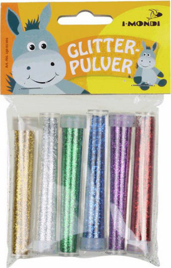 I-Mondi Χρυσόσκονη Glitter Πολύχρωμη 6gr Σετ 6τμχ