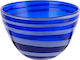 WM Collection Плодова кошница Стъклен Син 22x22x16бр