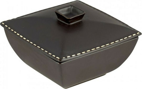 WM Collection Obstschale Porzellan Braun 16.5x16.5x12cm