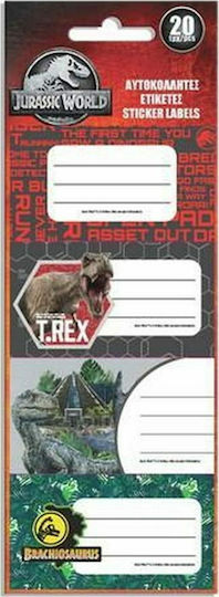 Διακάκης Jurassic Ετικέτες Τετραδίων 20τμχ