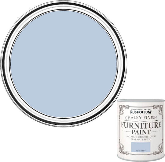 Rust-Oleum Furniture Paint Chalky Finish Colour Chalk Powder Blue 750ml