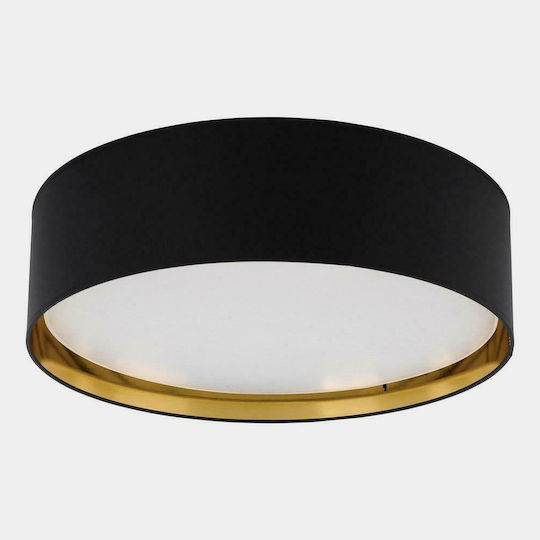 TK Lighting Deckenleuchte 60cm Schwarz mit Fassung E27
