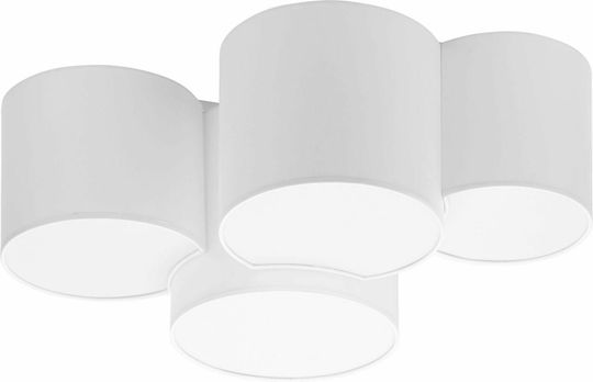 TK Lighting Πλαφονιέρα Οροφής 69εκ. Λευκή με Ντουί E27