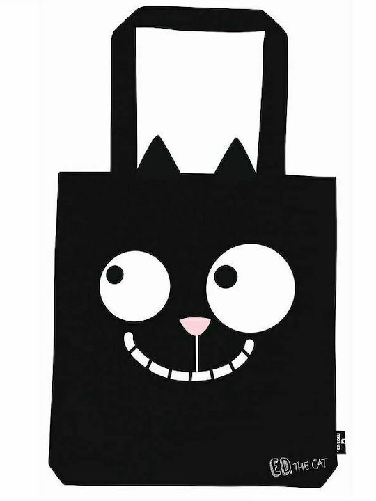 Moses Ed Cat Shopper Catitude Υφασμάτινη Τσάντα για Ψώνια σε Μαύρο χρώμα