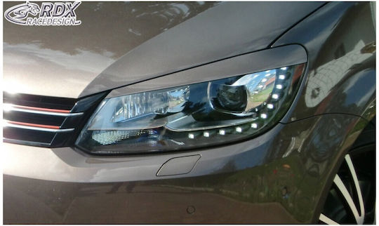 Autostyle Φρυδάκια Φαναριών Μπροστινά για Volkswagen Touran Φρυδάκια Φαναριών για VW Touran 1T1 Facelift