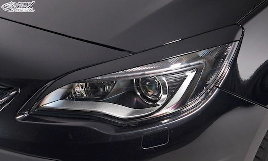 Autostyle Front Headlight Eyebrows for Opel Astra Headlight Eyebrows for OPEL Astra H HB 5D