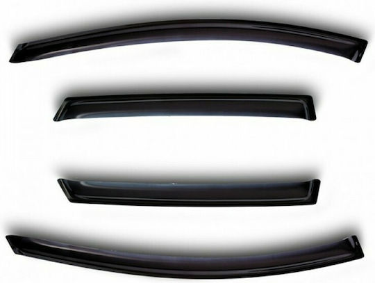 Novline Set of Windbreakers Front and Rear Car Dark Fime for Nissan X-Trail 4pcs