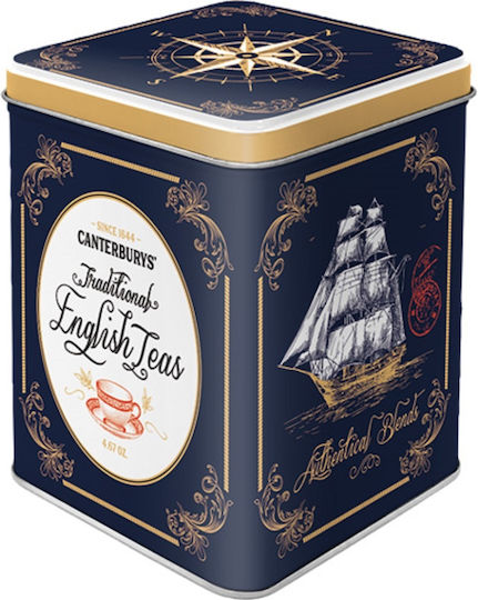Nostalgic Art Traditional English Teas Home Κουτί για Τσάι με Καπάκι Μεταλλικό 7.5x9.5x7.5cm