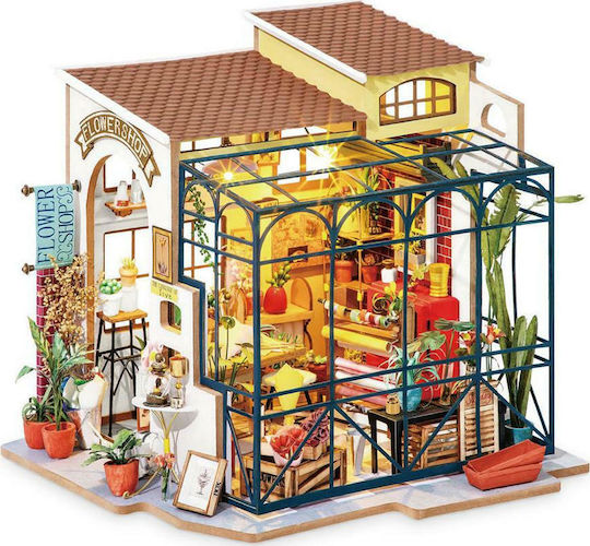 Robotime Παιχνίδι Κατασκευών Ξύλινo Emily’s Flower Shop για Παιδιά 10+ Ετών