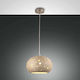 Fabas Luce Corvara Hängelampe Bronze mit Fassung E27 25cm.