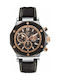 Guess Watch Chronograph Battery with Black Leather Strap X72018G4S