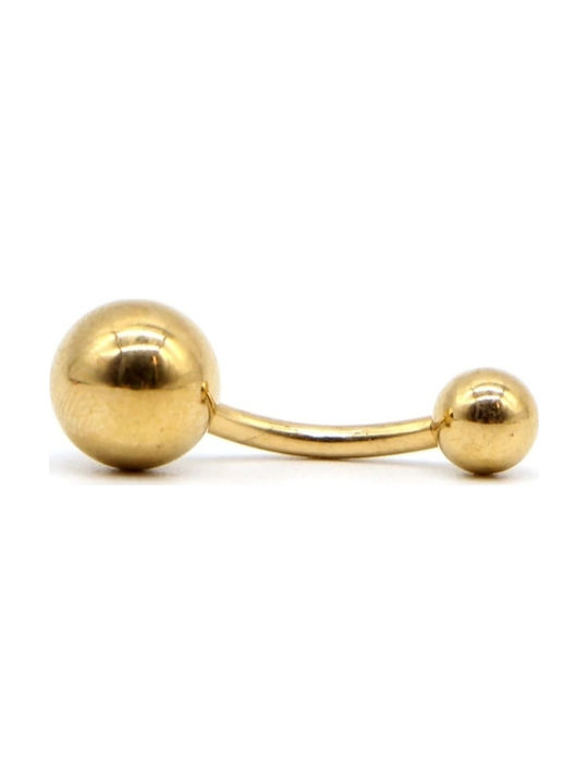 Belly button surgical steel earrings in hypoallergenic gold