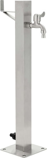 vidaXL Decorative Faucet Garden Stainless Steel Floor Square 65cm 45454