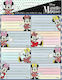 Gim Notebook Labels Minnie 16pcs