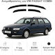 Heko Set of Windbreakers Front and Rear Car Dark Fime for Volkswagen Passat 4pcs